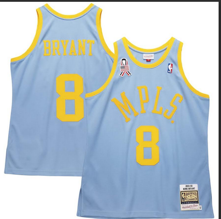Men NBA #8 Bryant light blue 2025 jersey